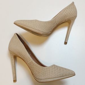 Steve Madden Nude Python Hellix Pump Stiletto Heel